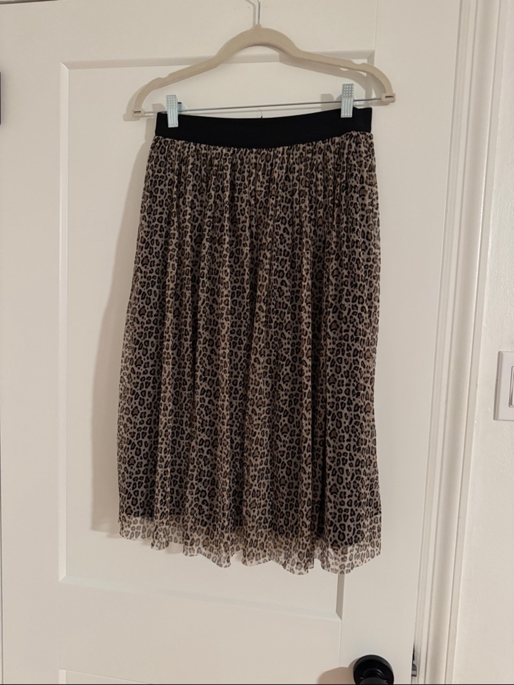 A new Day Leopard Print Midi Skirt in Brown